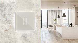 Wifi smart switch für Lichter und Tore aus gehärtetem Glas 5 Farben (schwarz, weiß, blau, sand, grau)