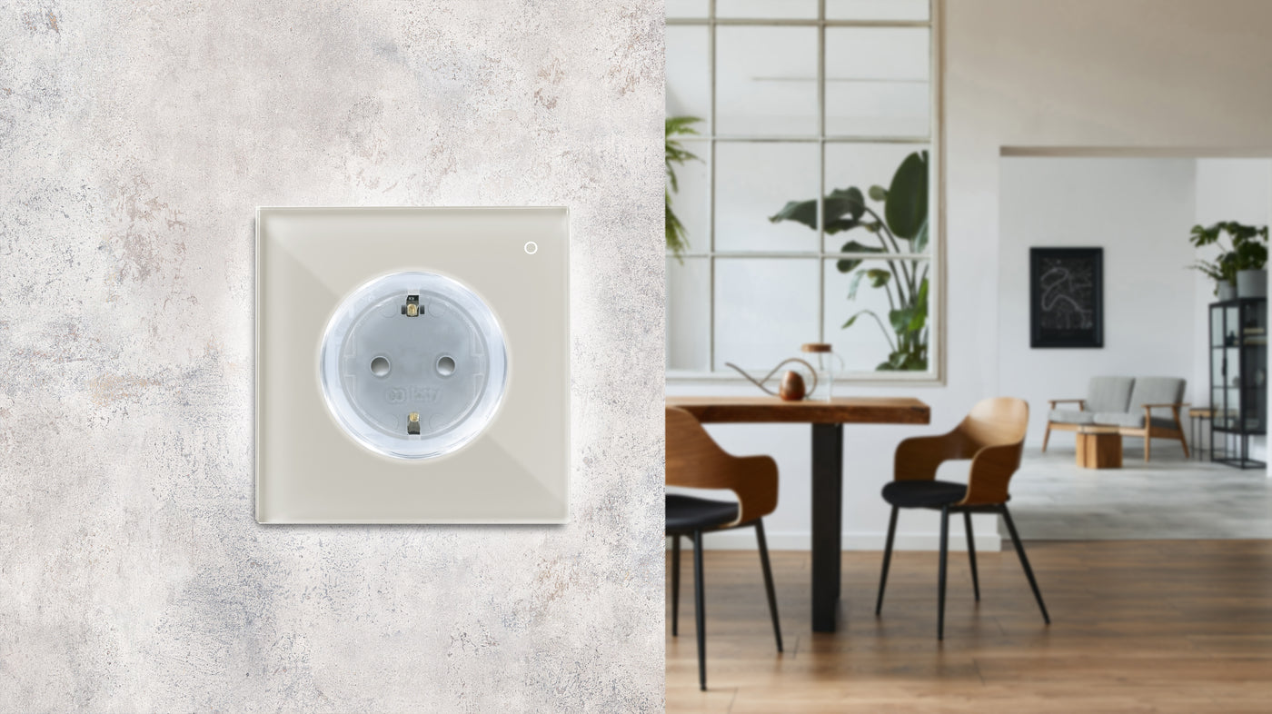 OiT PLUS schuko 16A smart wall socket, über die App können Sie Ihren Stromverbrauch für die Umwelt überwachen. Direkte WiFi-Verbindung, kein Hub erforderlich