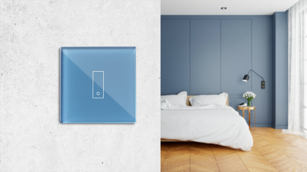 E1 PLUS Touch-Switch-Kit - hellblau, steuert Lichter und Tore über eine App aus der Ferne